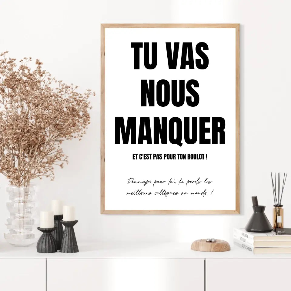 Toile Personnalisée Pot de Départ