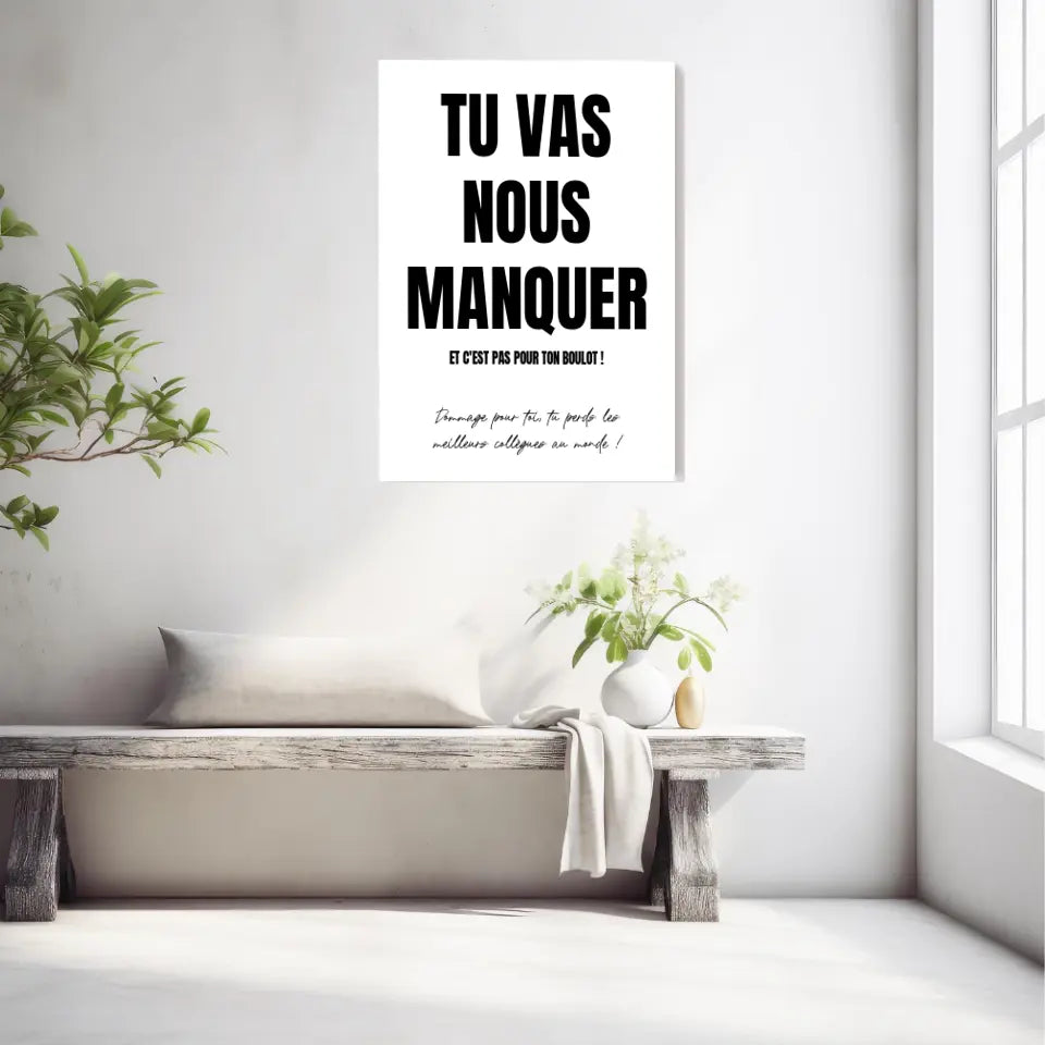 Toile Personnalisée Pot de Départ
