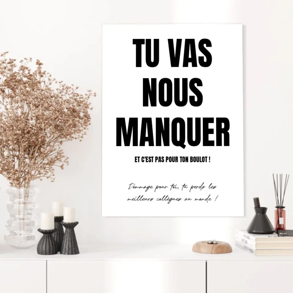 Toile Personnalisée Pot de Départ