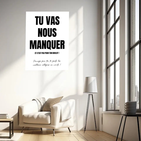 Toile Personnalisée Pot de Départ