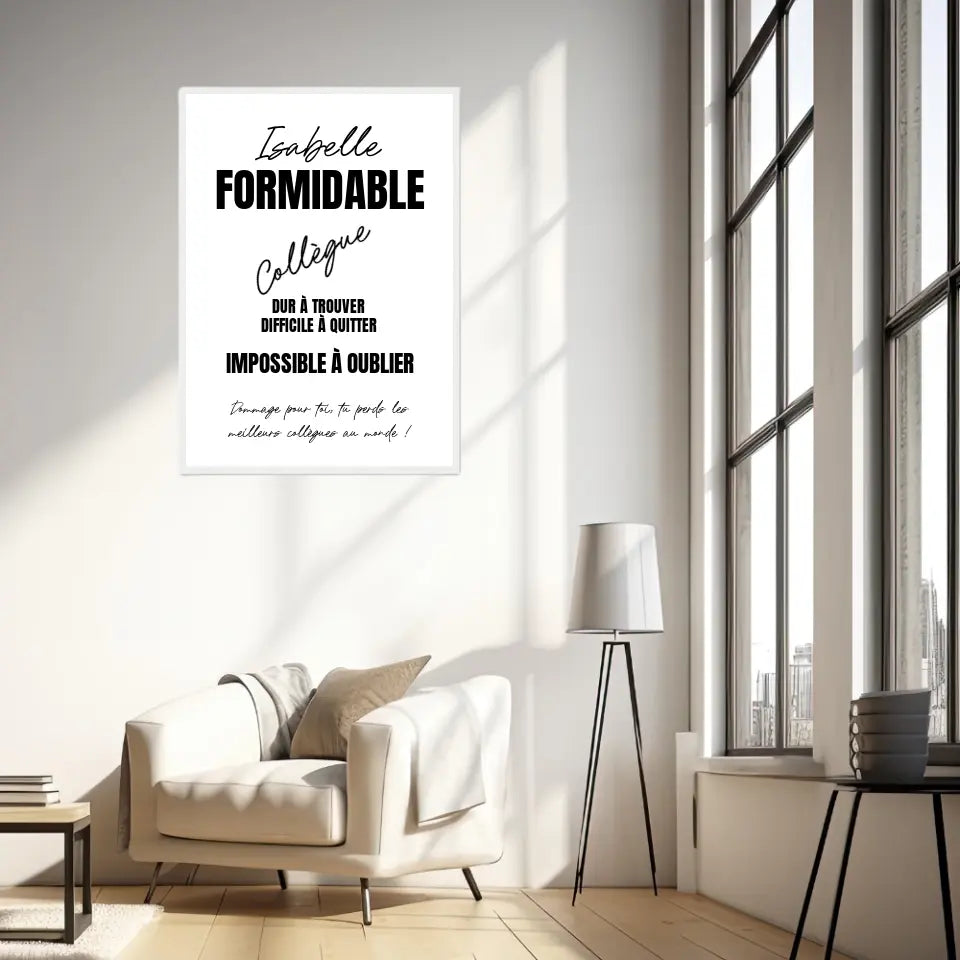 Affiche Personnalisée Pot de Départ Collègue