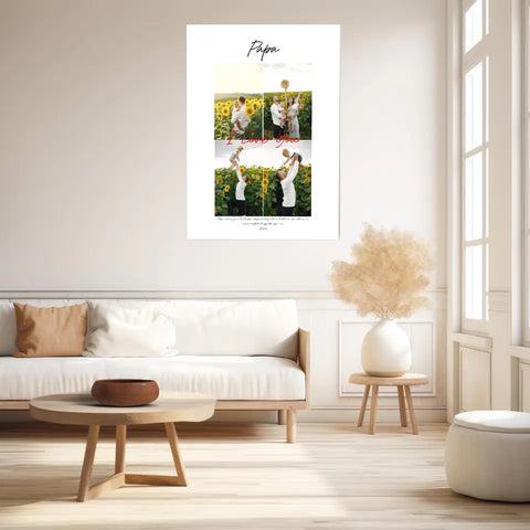 Tableau Personnalisé Photo Fête des Papas