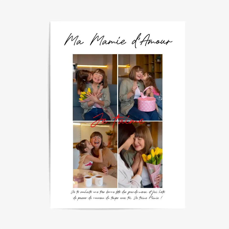 Cadre Personnalisé Photo Fête des Grands Mères