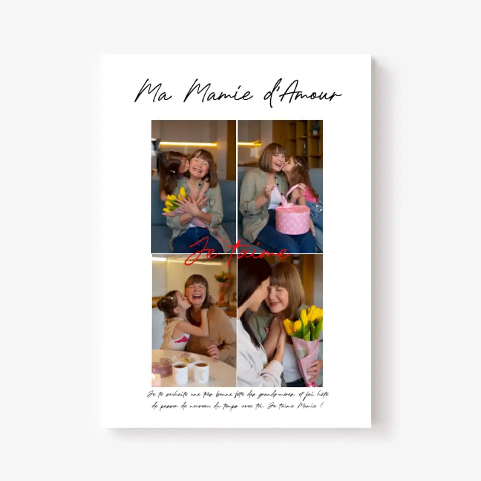 Cadre Personnalisé Photo Fête des Grands Mères