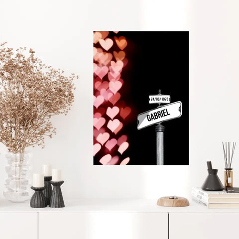 Tableau Prénom Personnalisable Famille Amour