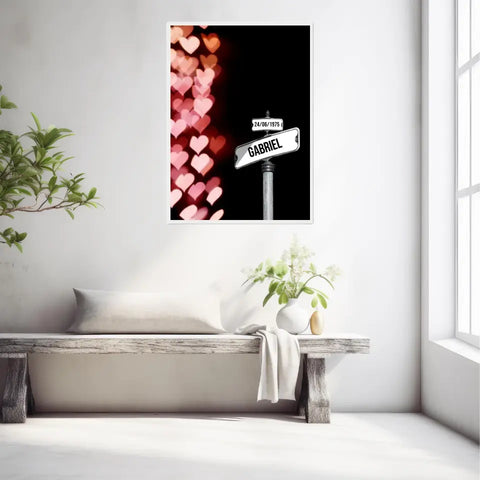 Tableau Prénom Personnalisable Famille Amour