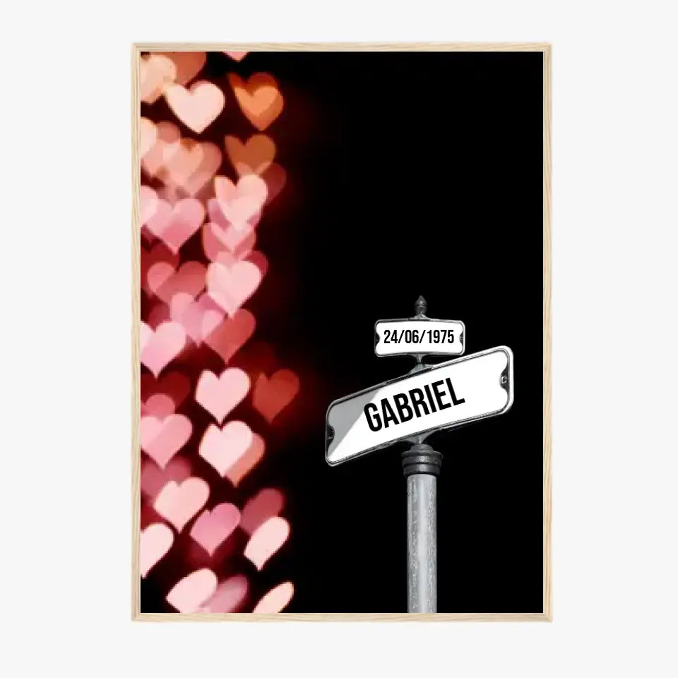 Tableau Prénom Personnalisable Famille Amour