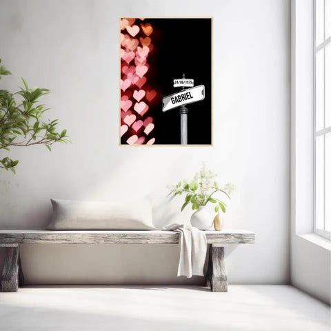 Tableau Prénom Personnalisable Famille Amour