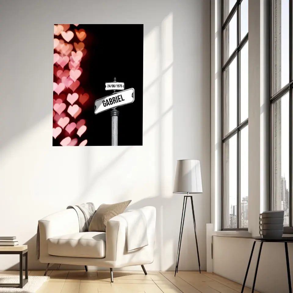 Tableau Prénom Personnalisable Famille Amour