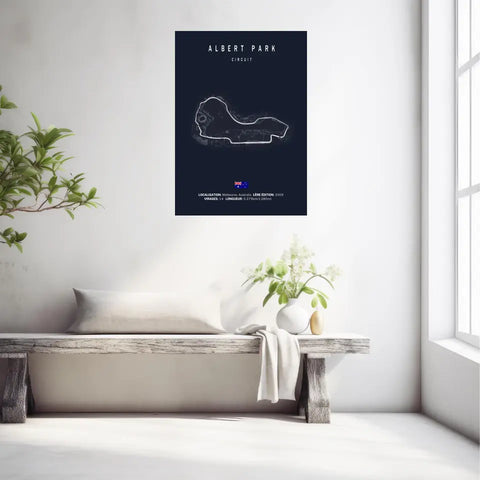 Affiche ou Tableau du Circuit de Formule 1 Albert Park à Melbourne