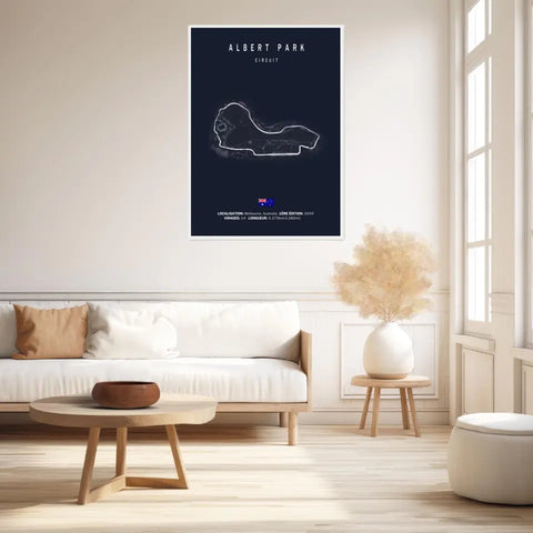 Affiche ou Tableau du Circuit de Formule 1 Albert Park à Melbourne
