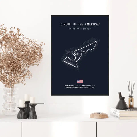 Affiche ou Tableau du Circuit Of The Americas de Formule 1 à Austin USA
