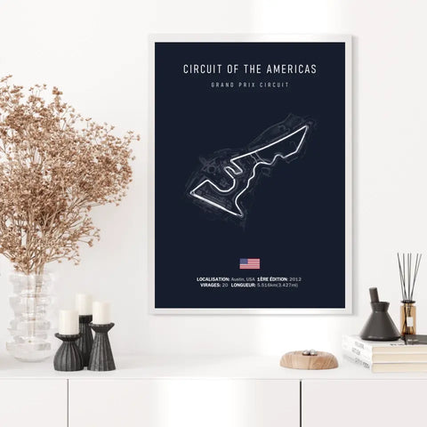 Affiche ou Tableau du Circuit Of The Americas de Formule 1 à Austin USA