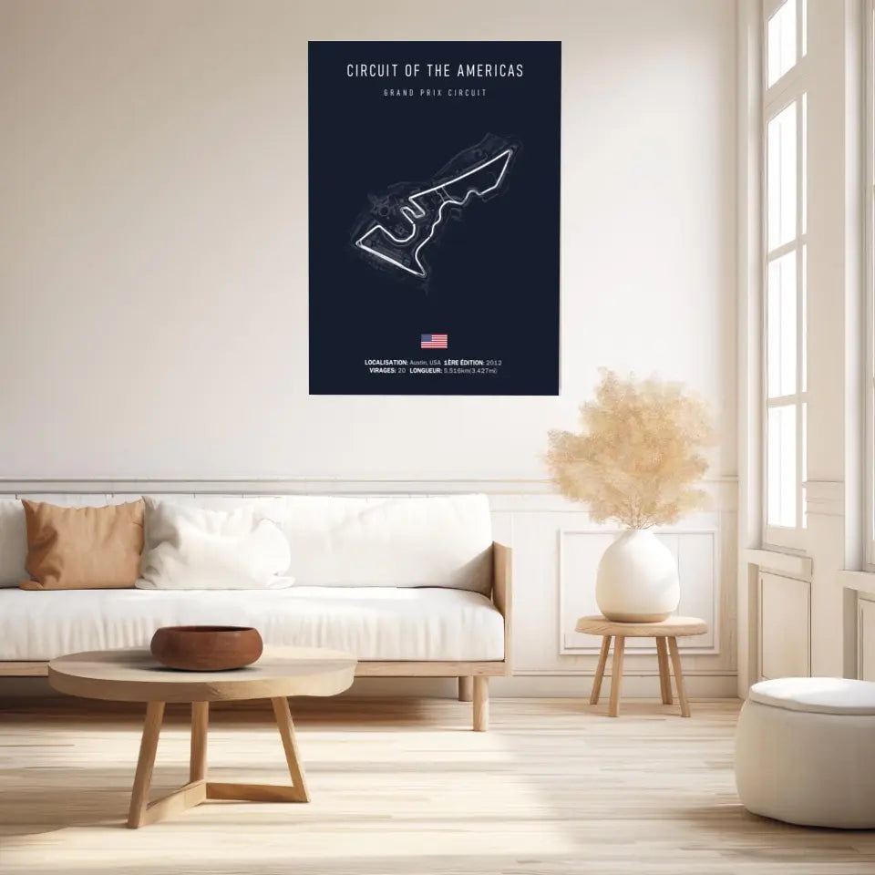 Affiche ou Tableau du Circuit Of The Americas de Formule 1 à Austin USA