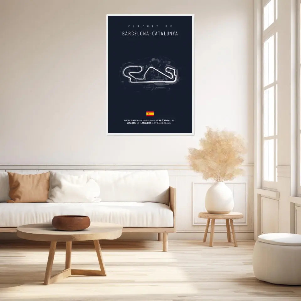 Affiche ou Tableau du Circuit de Formule 1 à Barcelone Espagne