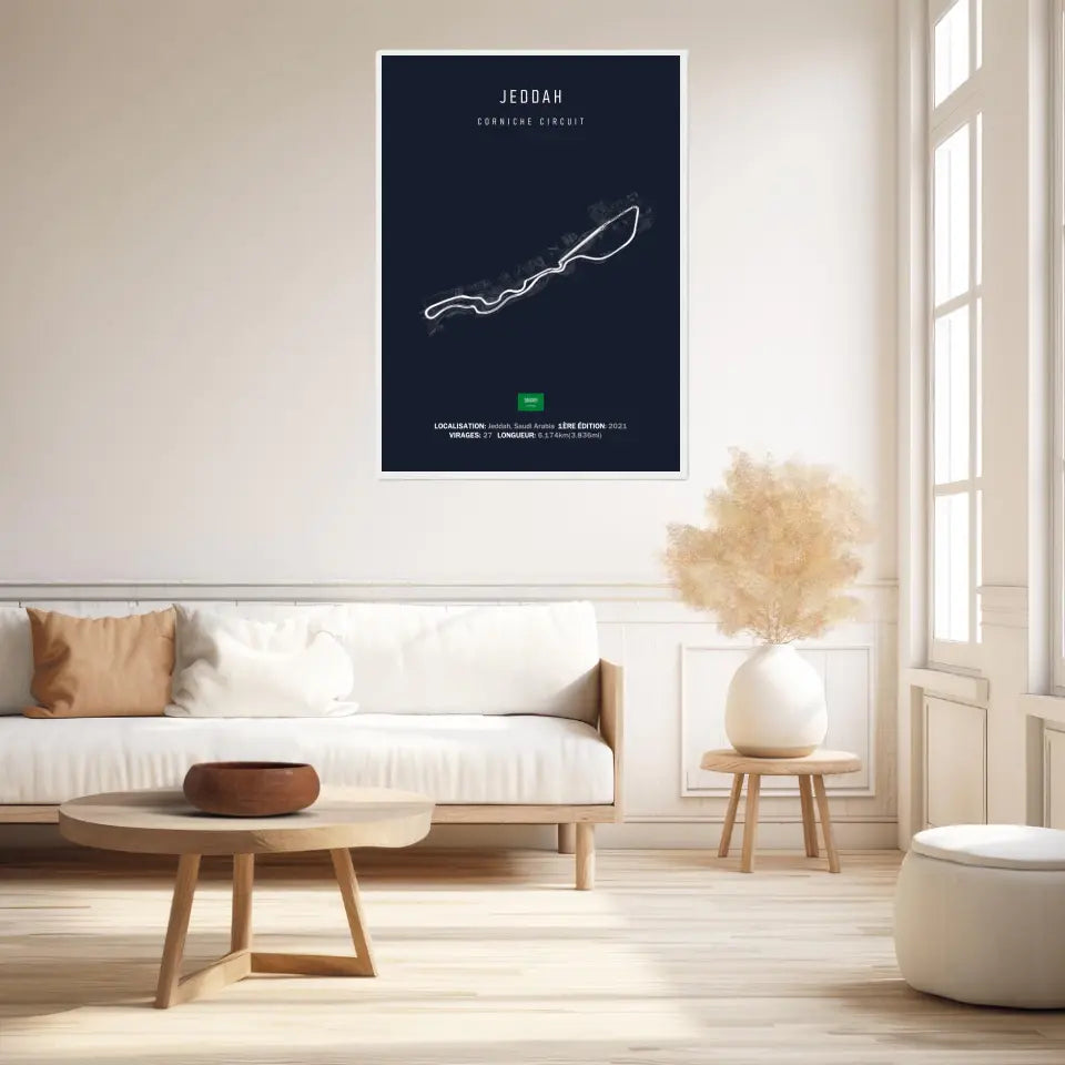 Affiche ou Tableau du Circuit de Formule 1 Corniche Circuit à Jeddah en Arabie Saoudite