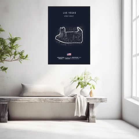 Affiche ou Tableau du Circuit de Formule 1 de Las Vegas Street Circuit USA