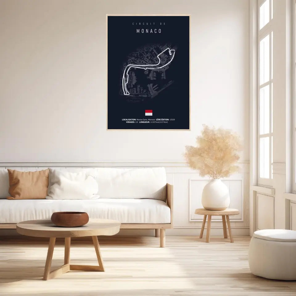 Affiche ou Tableau du Circuit de Formule 1 de Monaco à Monte Carlo