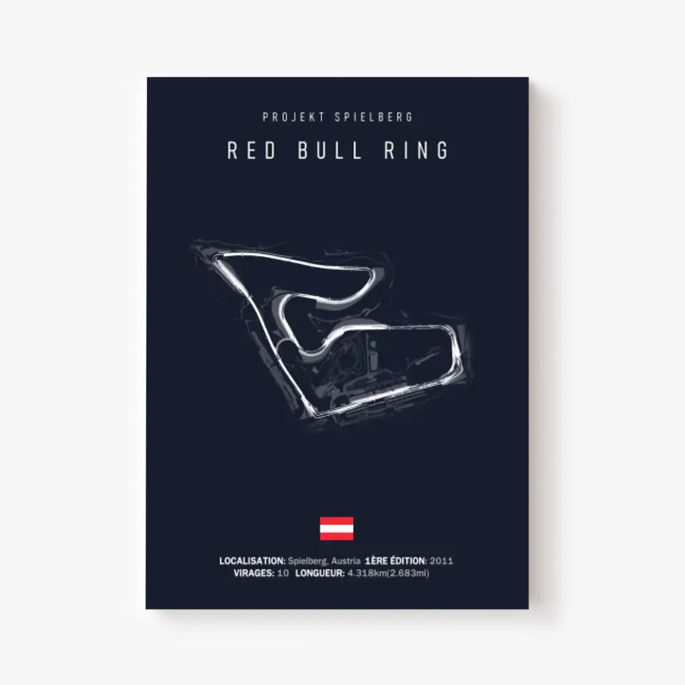 Affiche ou Tableau du Circuit de Formule 1 Red Bull Ring Projekt Spielberg Autriche