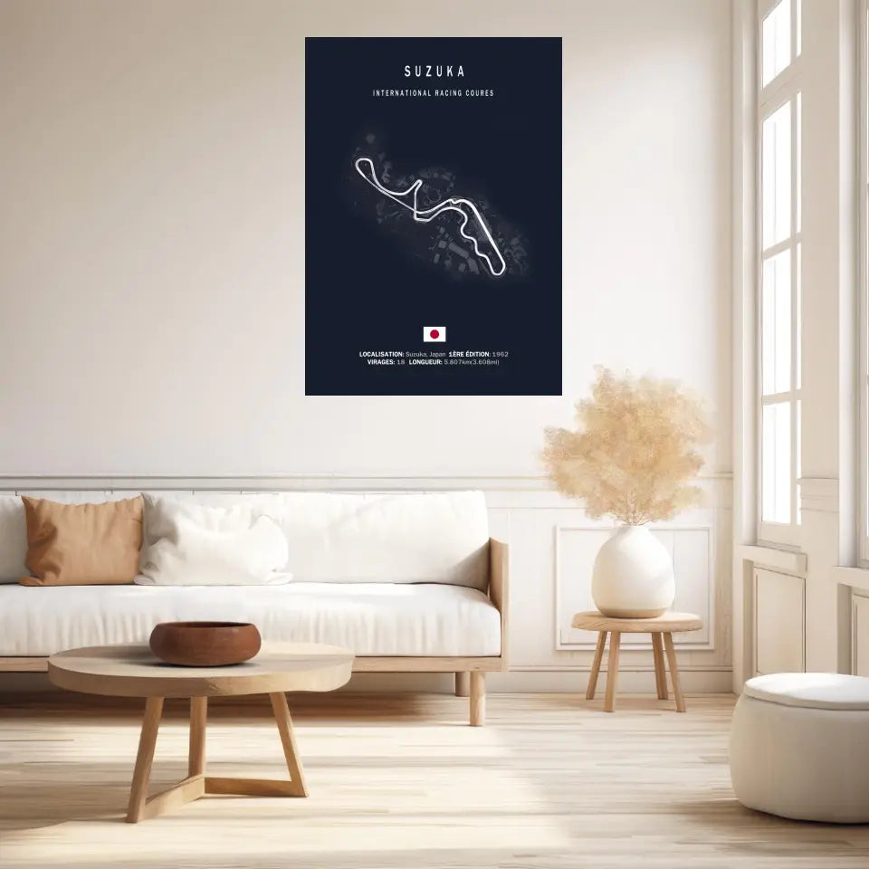 Affiche ou Tableau du Circuit de Formule 1 Suzuka International Racing Course au Japon