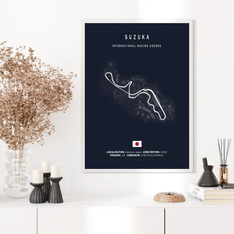 Affiche ou Tableau du Circuit de Formule 1 Suzuka International Racing Course au Japon