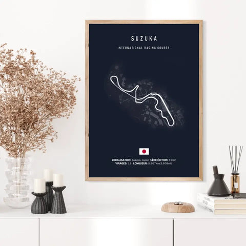 Affiche ou Tableau du Circuit de Formule 1 Suzuka International Racing Course au Japon