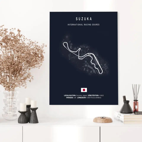 Affiche ou Tableau du Circuit de Formule 1 Suzuka International Racing Course au Japon