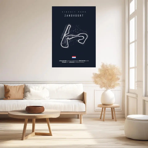 Affiche ou Tableau du Circuit de Formule 1  Zandvoort aux Pays-Bas