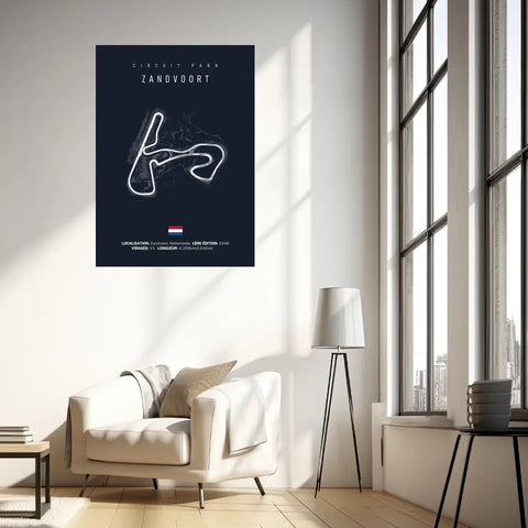 Affiche ou Tableau du Circuit de Formule 1  Zandvoort aux Pays-Bas