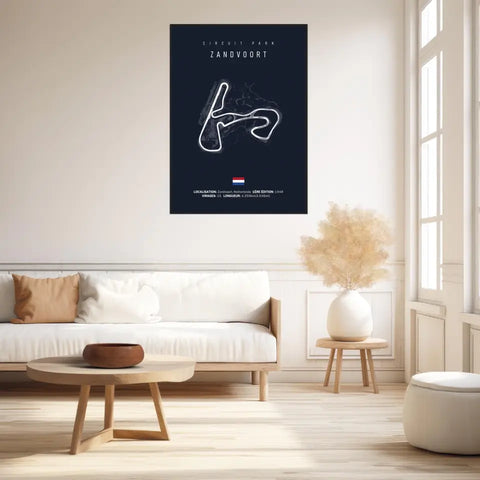 Affiche ou Tableau du Circuit de Formule 1  Zandvoort aux Pays-Bas