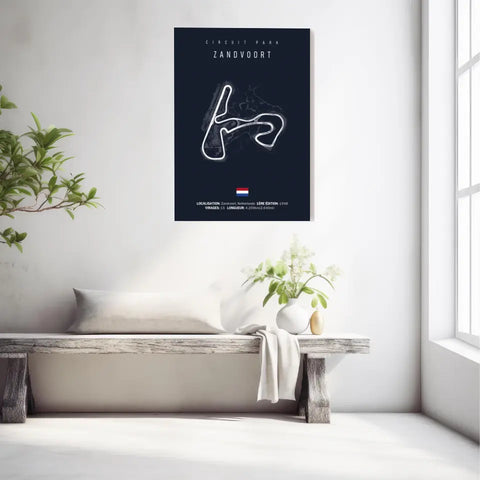 Affiche ou Tableau du Circuit de Formule 1  Zandvoort aux Pays-Bas