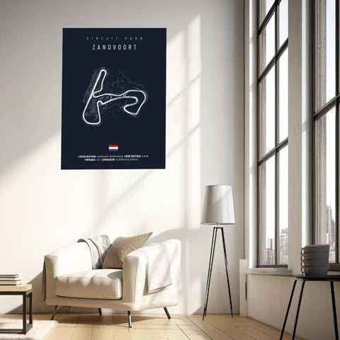 Affiche ou Tableau du Circuit de Formule 1  Zandvoort aux Pays-Bas