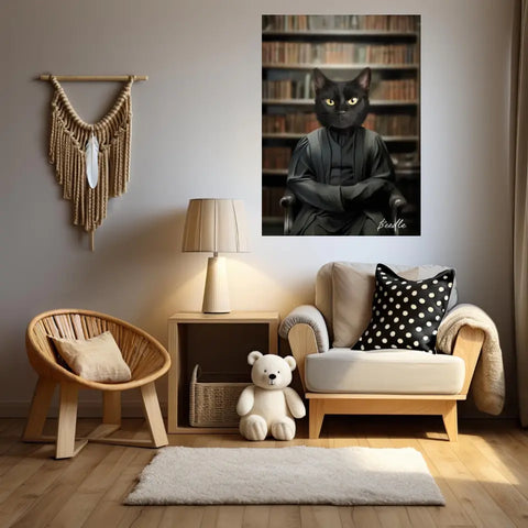Tableau Personnalisé Portrait Animaux Sorcier Severus