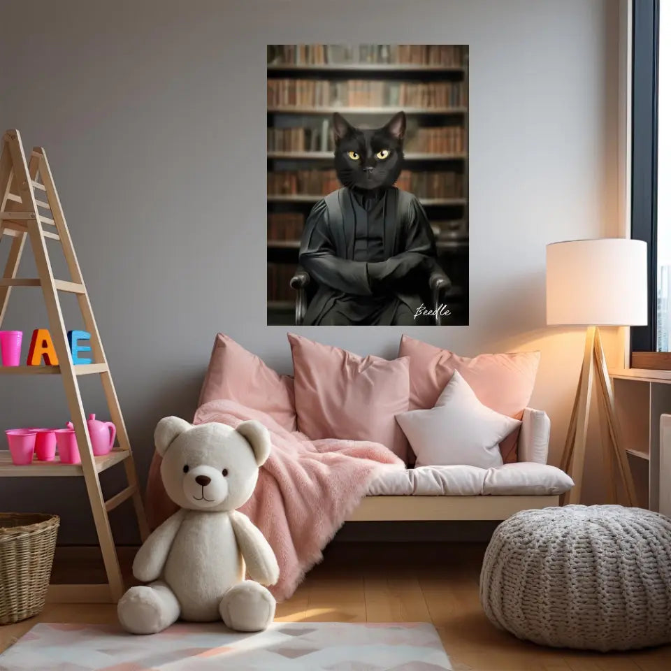 Tableau Personnalisé Portrait Animaux Sorcier Severus