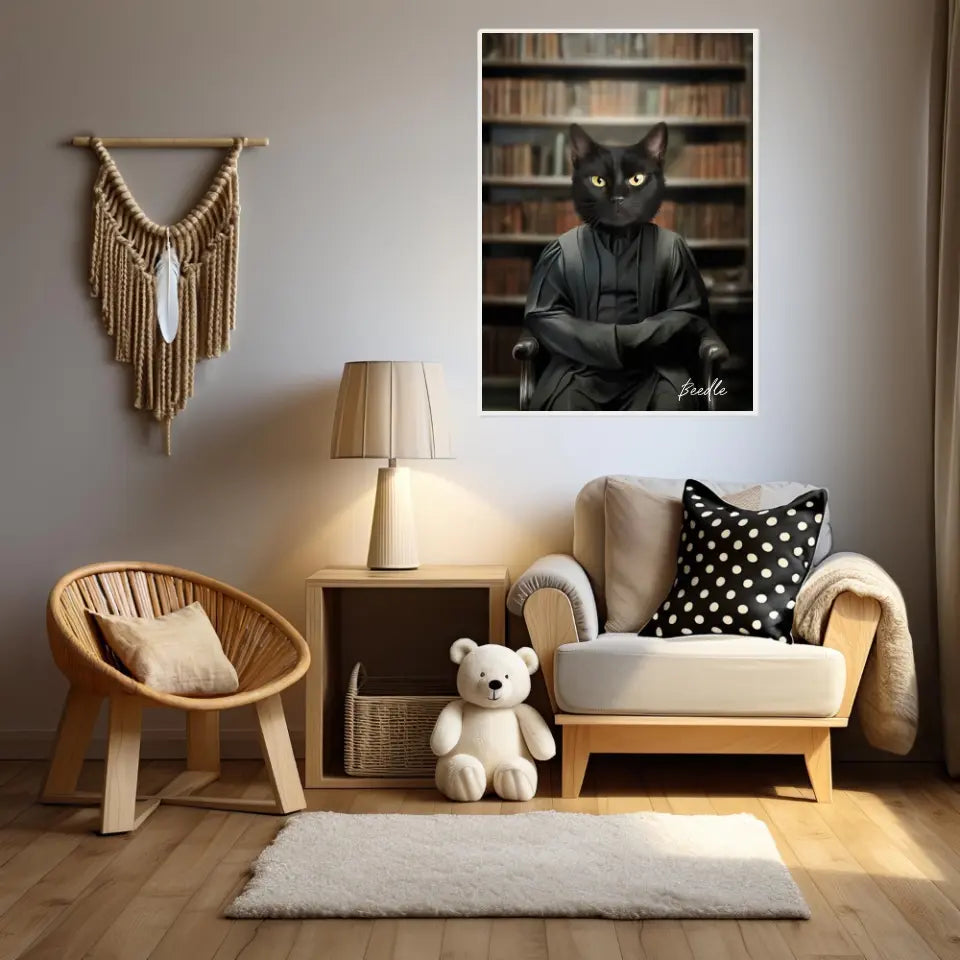 Tableau Personnalisé Portrait Animaux Sorcier Severus