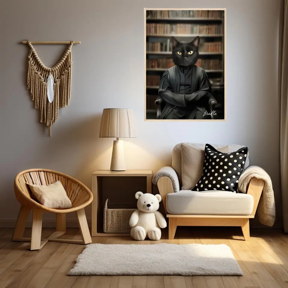 Tableau Personnalisé Portrait Animaux Sorcier Severus