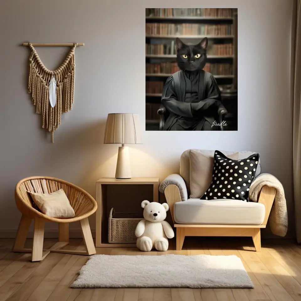 Tableau Personnalisé Portrait Animaux Sorcier Severus