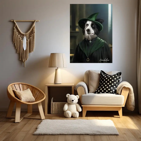 Tableau Personnalisé Portrait Animaux Sorcier McGonagall
