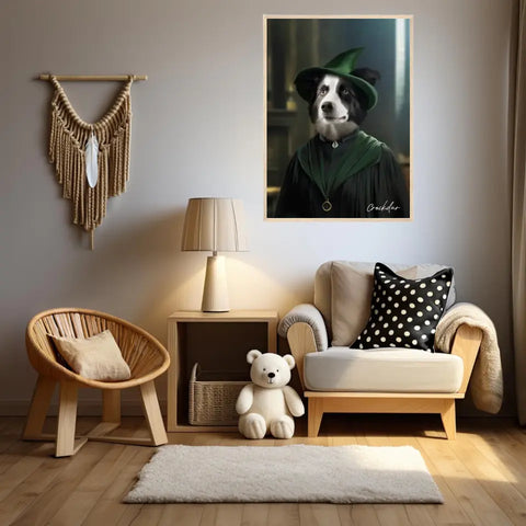 Tableau Personnalisé Portrait Animaux Sorcier McGonagall