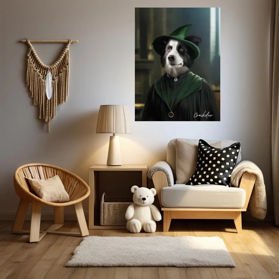 Tableau Personnalisé Portrait Animaux Sorcier McGonagall