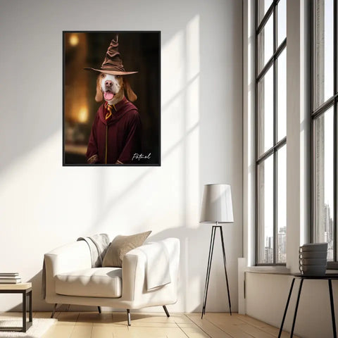 Tableau Personnalisé Portrait Animaux Sorcier Choixpeau