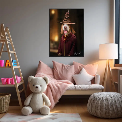 Tableau Personnalisé Portrait Animaux Sorcier Choixpeau