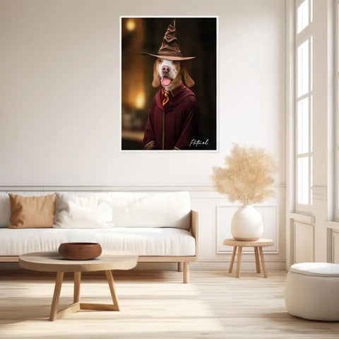 Tableau Personnalisé Portrait Animaux Sorcier Choixpeau