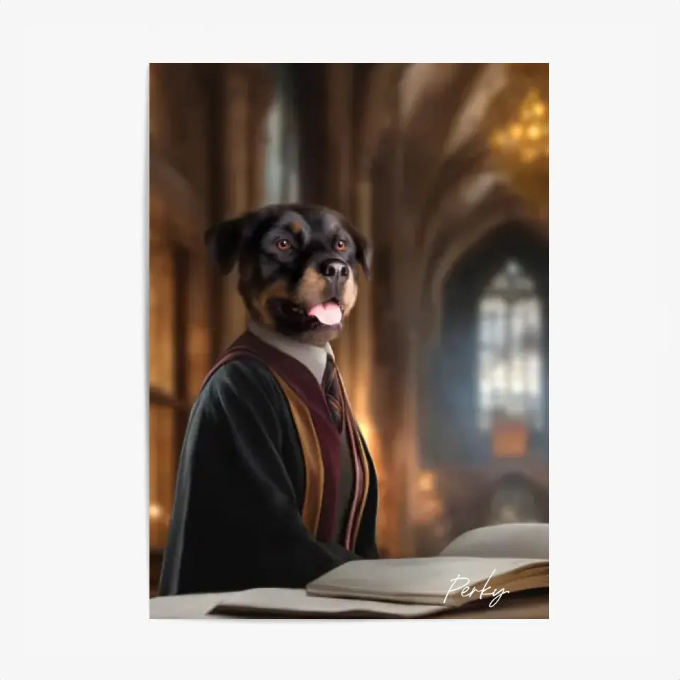 Tableau Personnalisé Portrait Animaux Sorcier Hermione