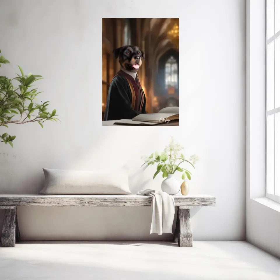 Tableau Personnalisé Portrait Animaux Sorcier Hermione