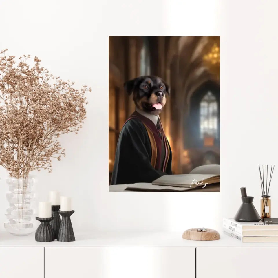 Tableau Personnalisé Portrait Animaux Sorcier Hermione