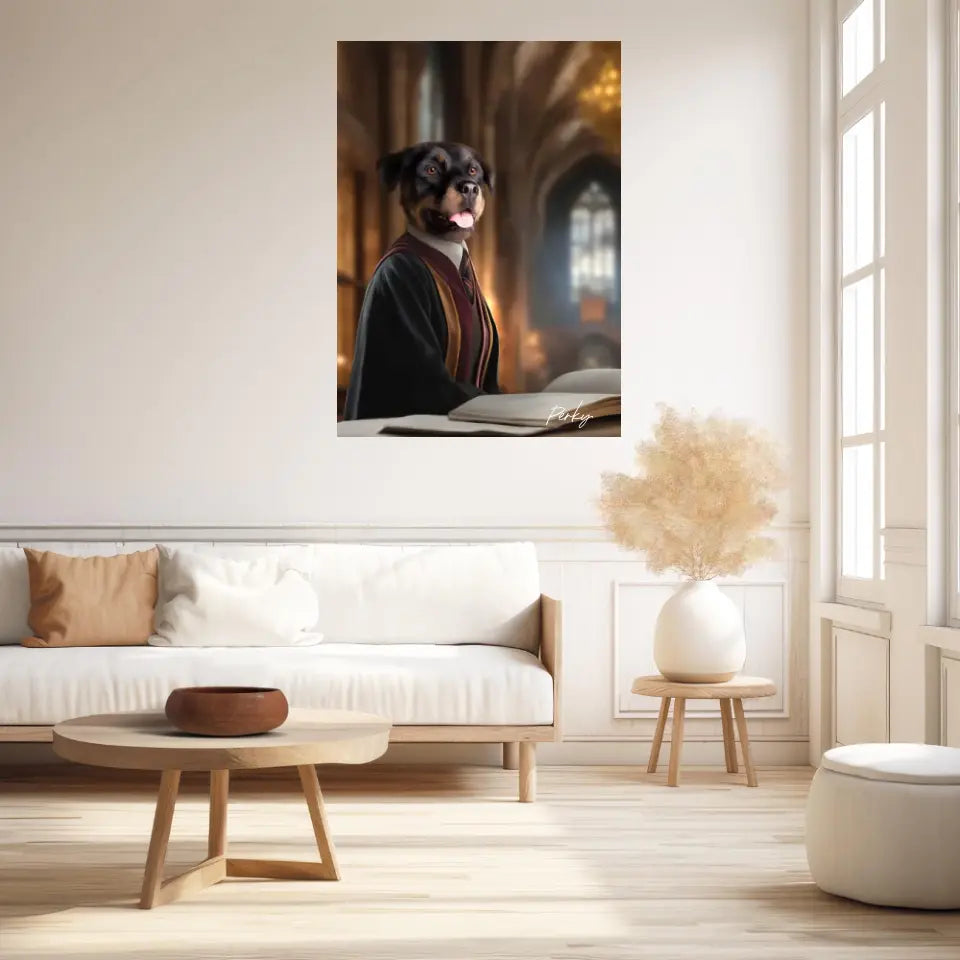 Tableau Personnalisé Portrait Animaux Sorcier Hermione