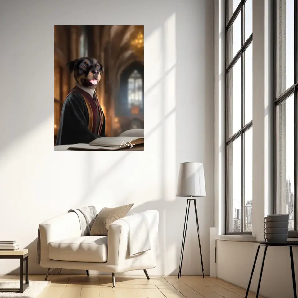 Tableau Personnalisé Portrait Animaux Sorcier Hermione