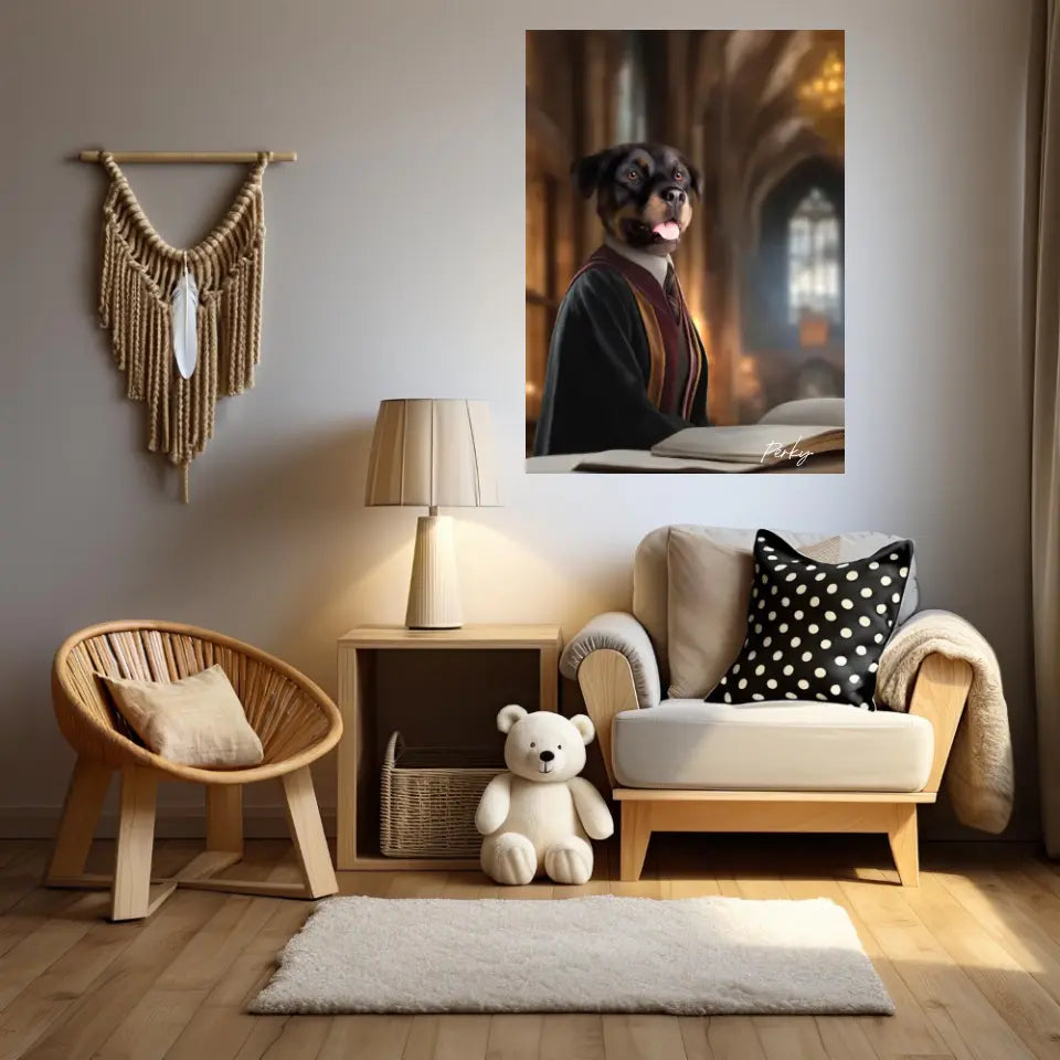 Tableau Personnalisé Portrait Animaux Sorcier Hermione