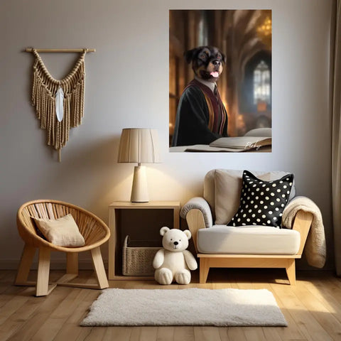 Tableau Personnalisé Portrait Animaux Sorcier Hermione